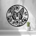 Floral Butterfly Wall Art