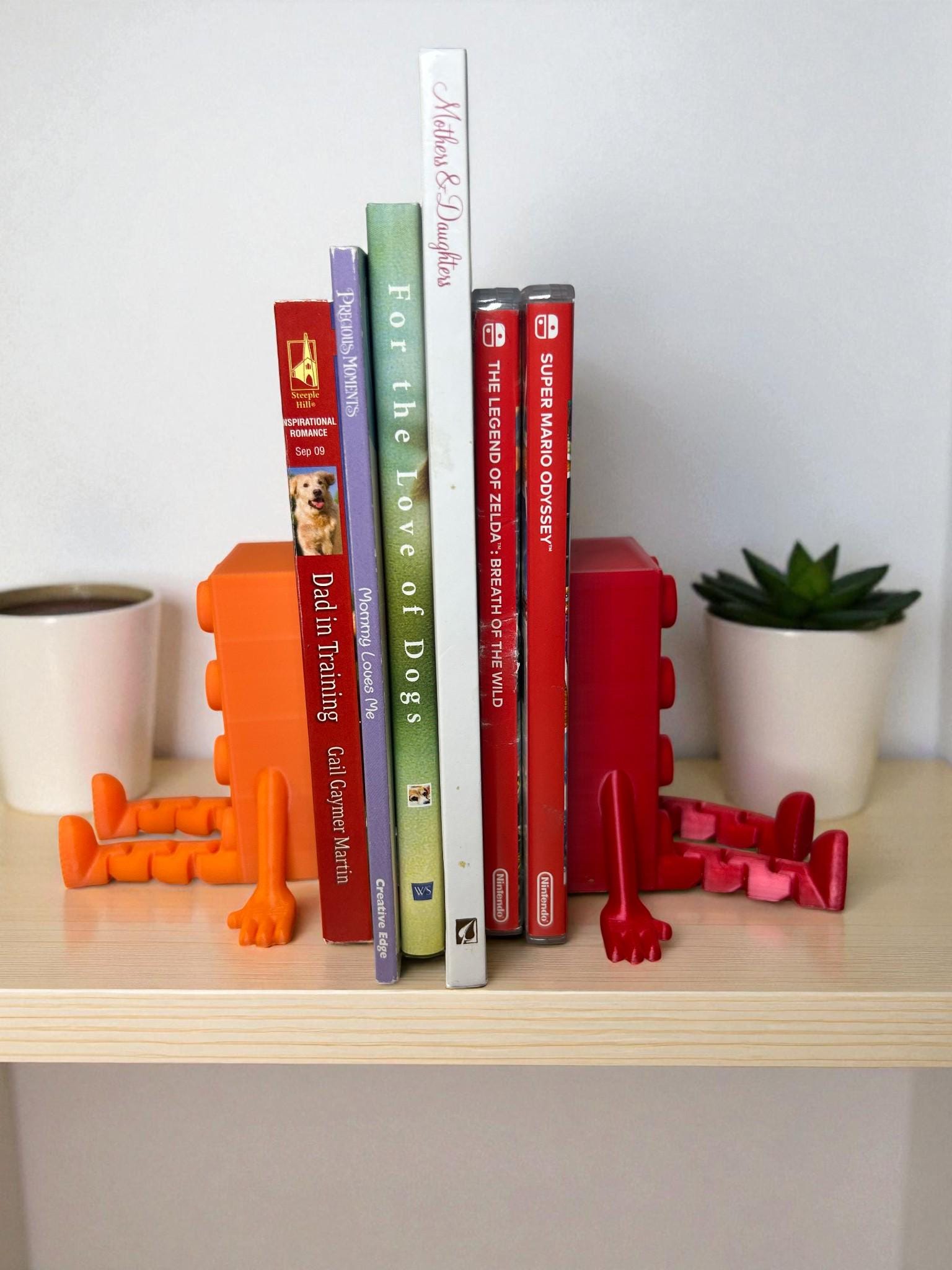 Brick Buddy Bookends  Set of 2 | Fun Desk Decor | Gift