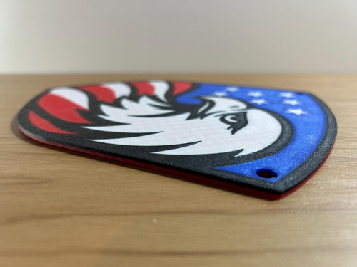 3D Printed Patriotic Bald Eagle Wall Art: American Flag Shield Decor