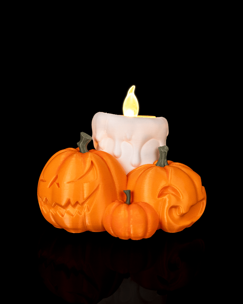 Pumpkin LED Tea Light Holder – Fall & Halloween Candle Décor