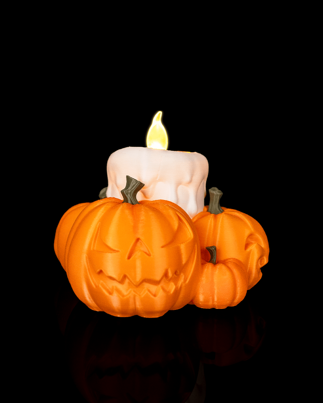 Pumpkin LED Tea Light Holder – Fall & Halloween Candle Décor