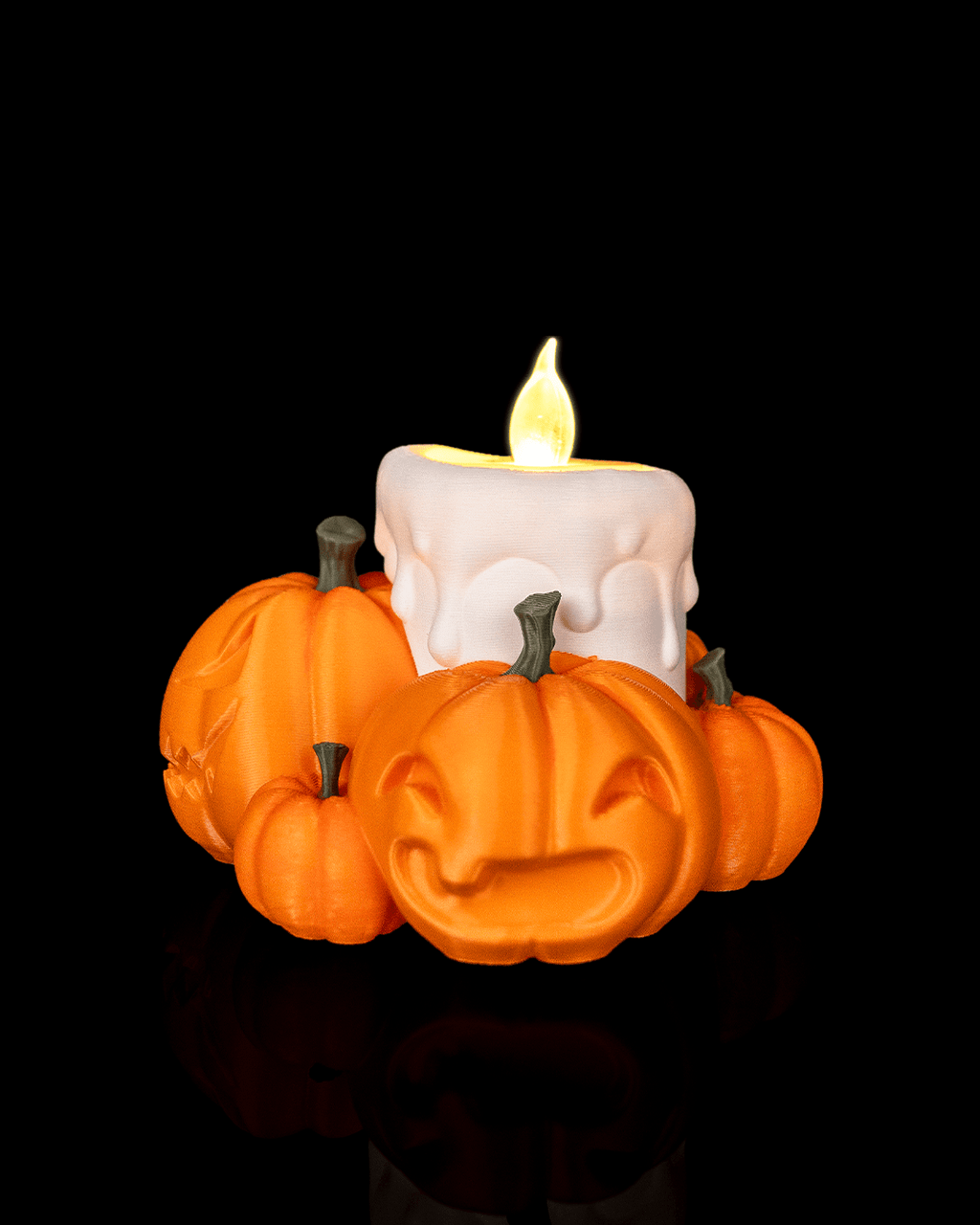 Pumpkin LED Tea Light Holder – Fall & Halloween Candle Décor