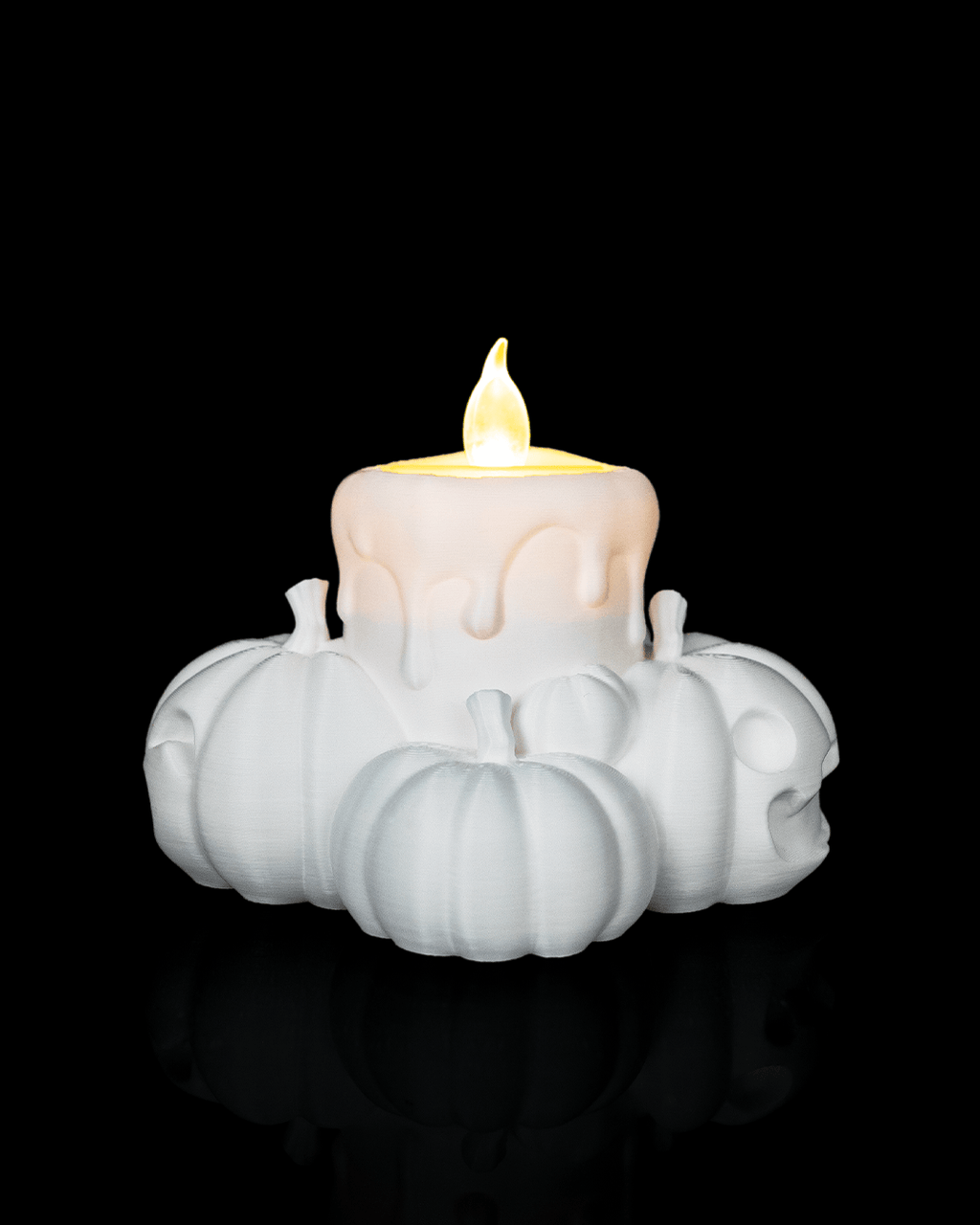 Pumpkin LED Tea Light Holder – Fall & Halloween Candle Décor