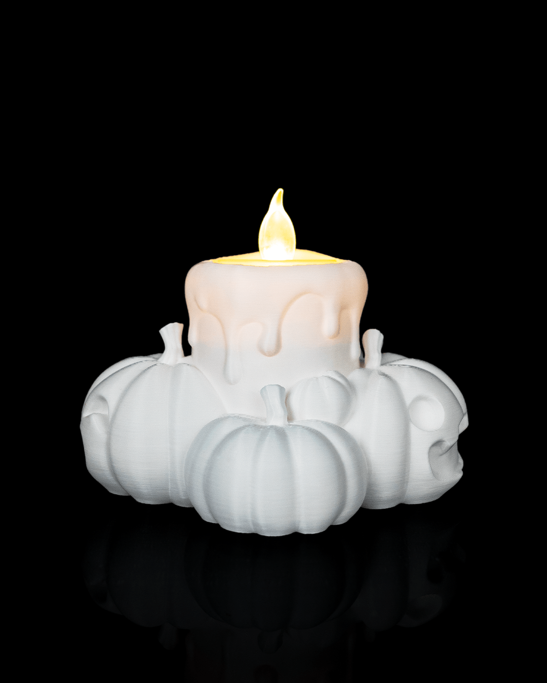 Pumpkin LED Tea Light Holder – Fall & Halloween Candle Décor