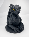 Obsidian Guardian Dragon Statue
