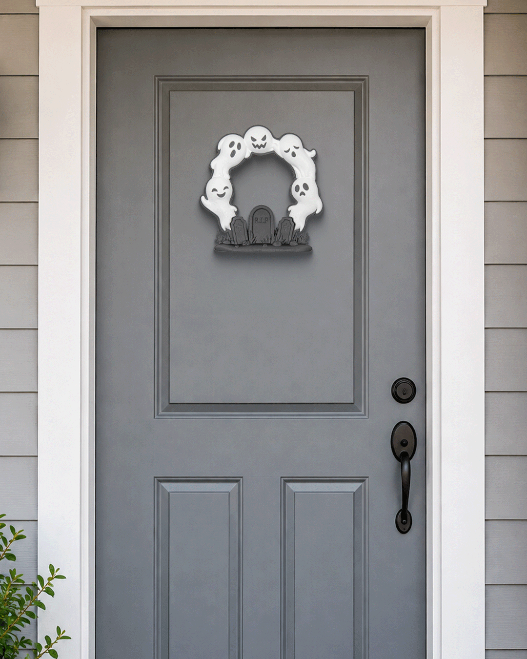 Ghost Arch Wreath – 3D Printed Halloween Ghost & Graveyard Decor