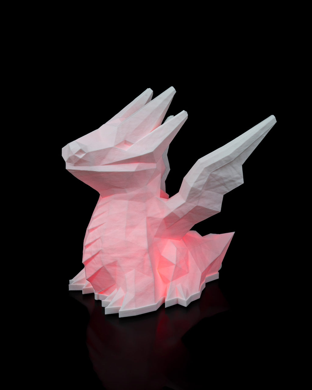 Low Poly Dragon LED Lamp – 3D Printed Ambient Light