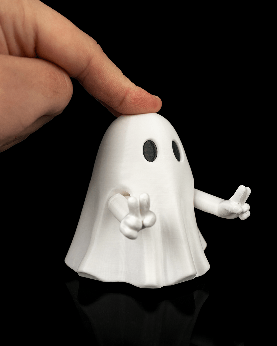 Mood Ghost – Posable 3D Printed Ghost Figurine with Attitude
