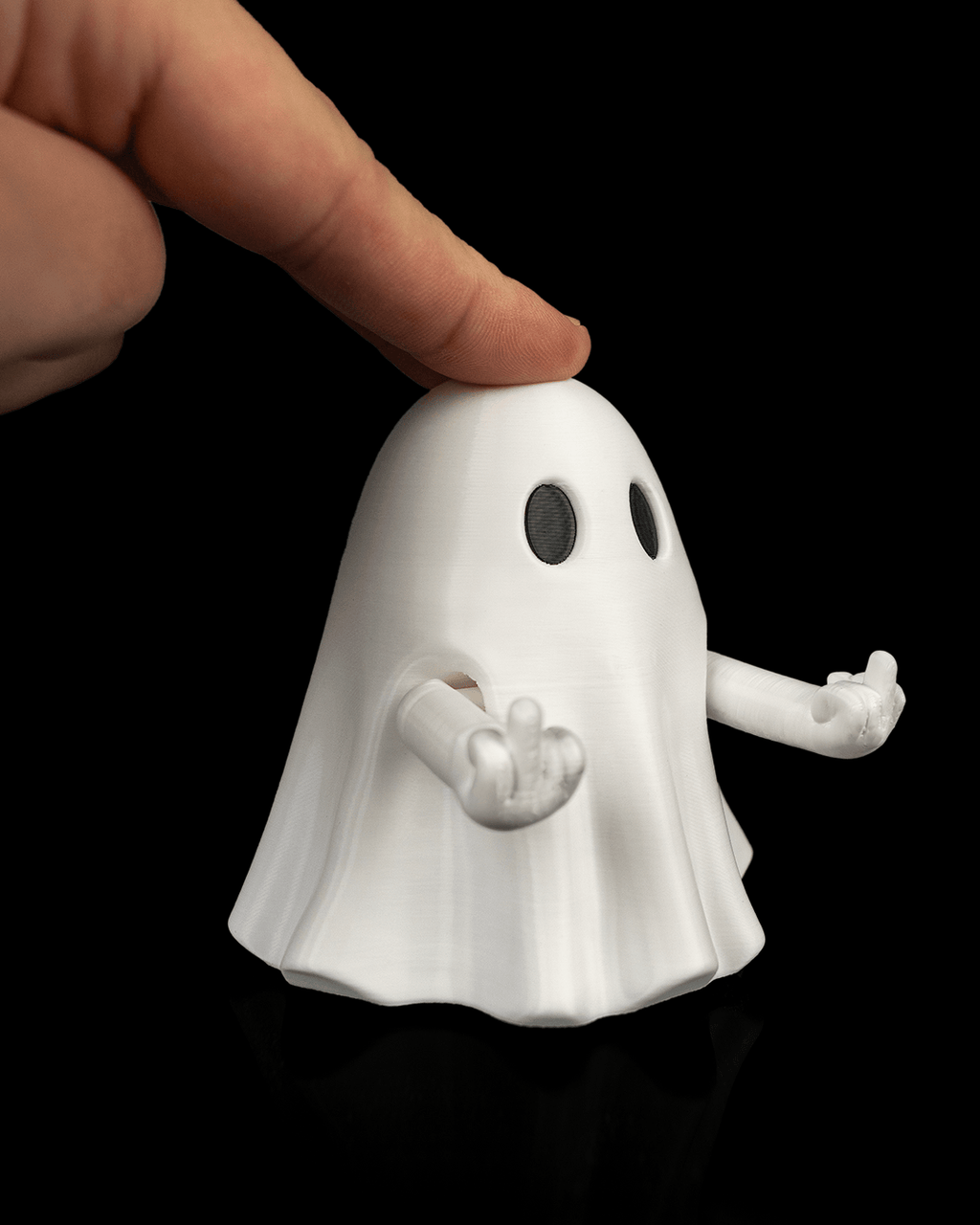 Mood Ghost – Posable 3D Printed Ghost Figurine with Attitude