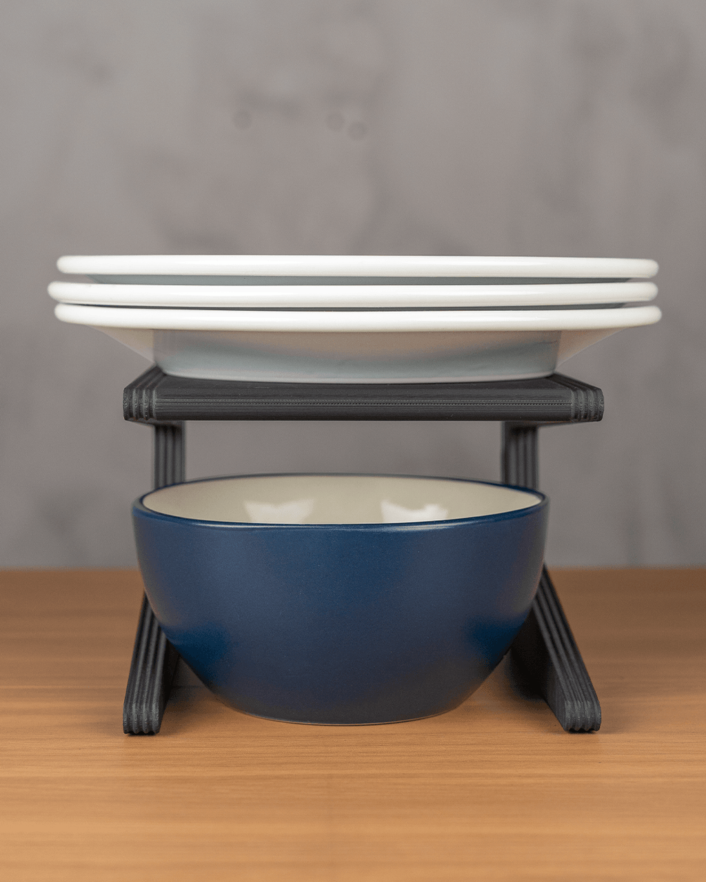3D Printed Shelf Riser – Cabinet & Pantry Organizer for Mugs, Cups, Plates & More
