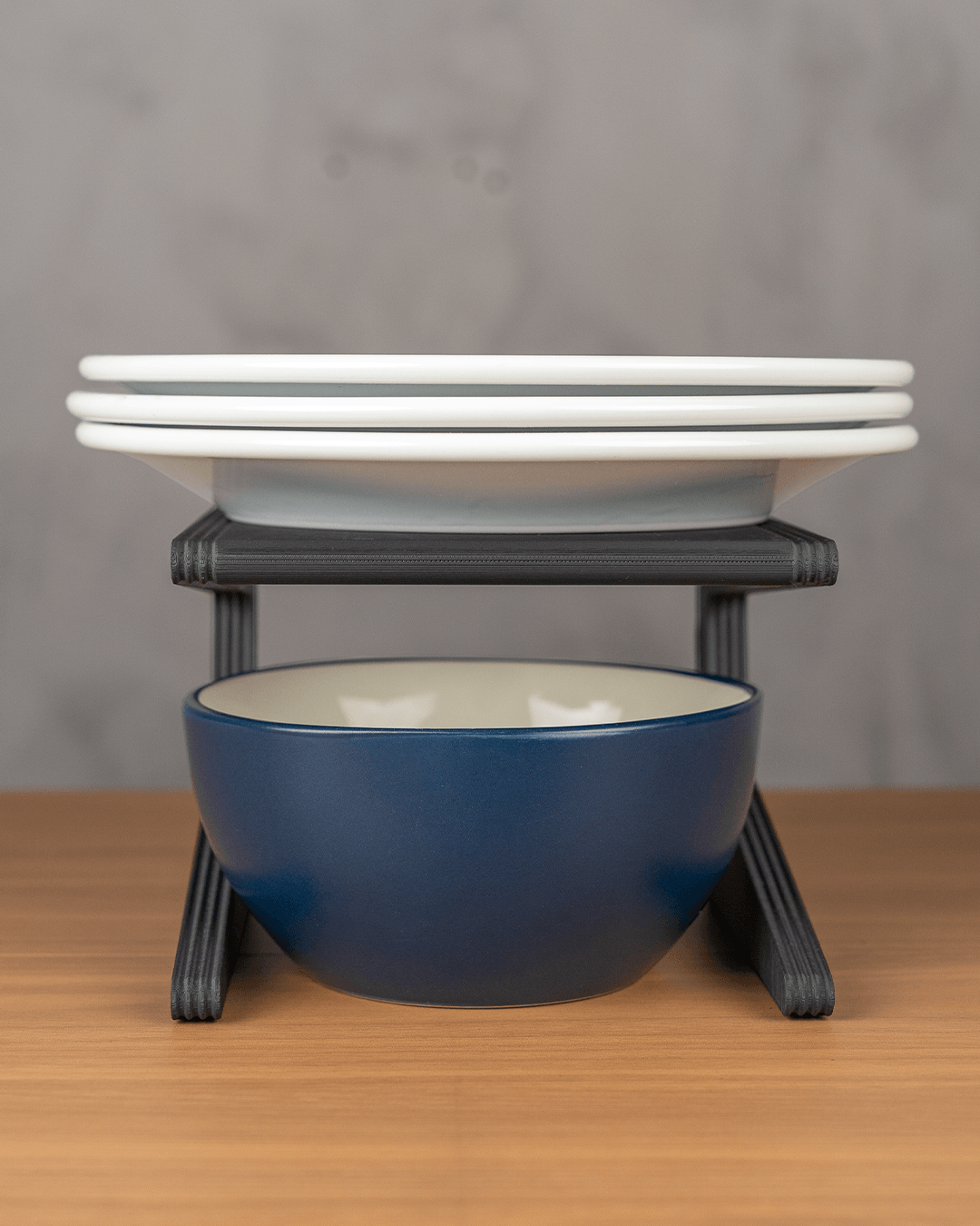 3D Printed Shelf Riser – Cabinet & Pantry Organizer for Mugs, Cups, Plates & More