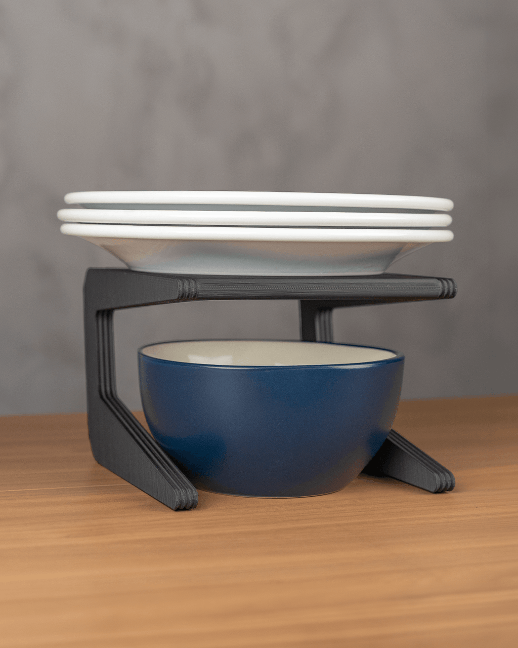 3D Printed Shelf Riser – Cabinet & Pantry Organizer for Mugs, Cups, Plates & More
