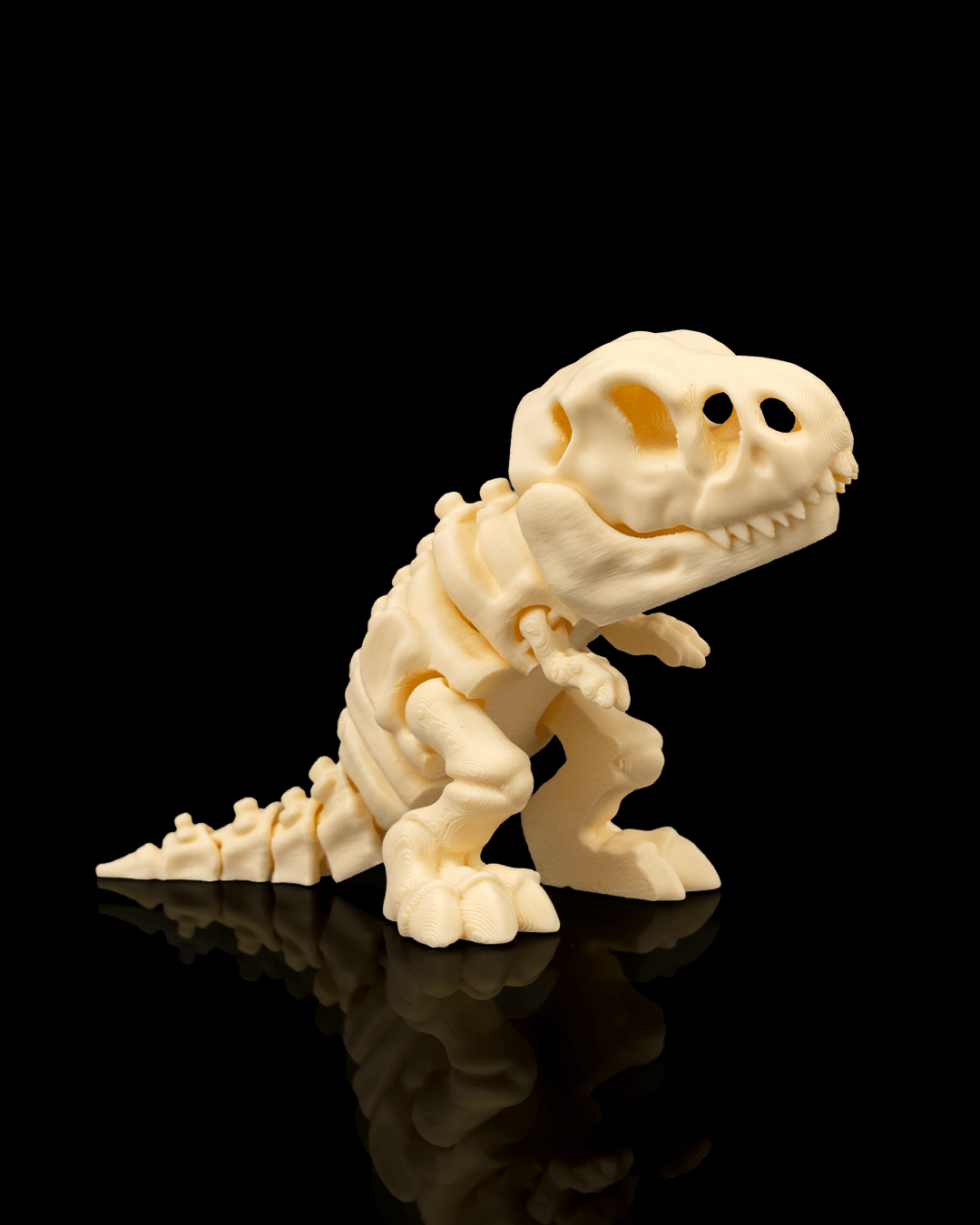 3D Printed Skeleton T-Rex Figure – Articulated Dinosaur Fossil Desk Toy