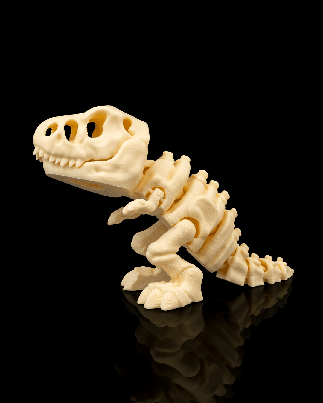3D Printed Skeleton T-Rex Figure – Articulated Dinosaur Fossil Desk Toy