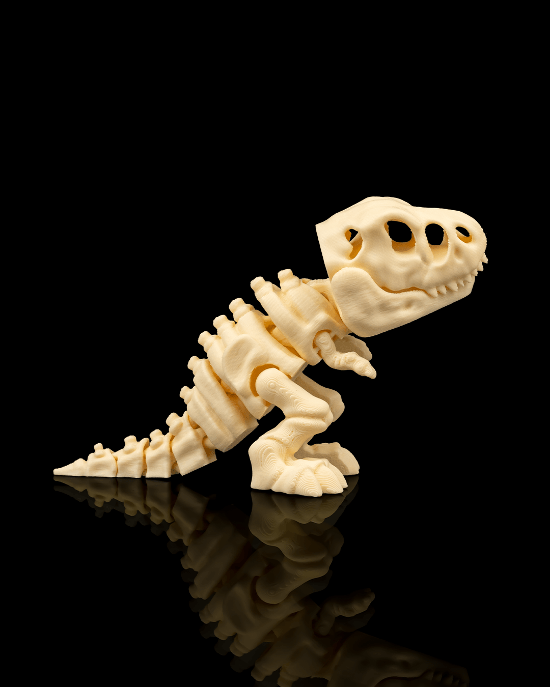 3D Printed Skeleton T-Rex Figure – Articulated Dinosaur Fossil Desk Toy