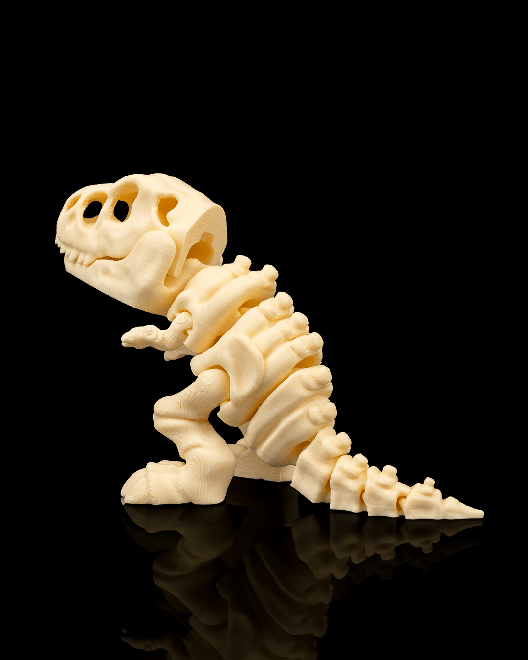 3D Printed Skeleton T-Rex Figure – Articulated Dinosaur Fossil Desk Toy